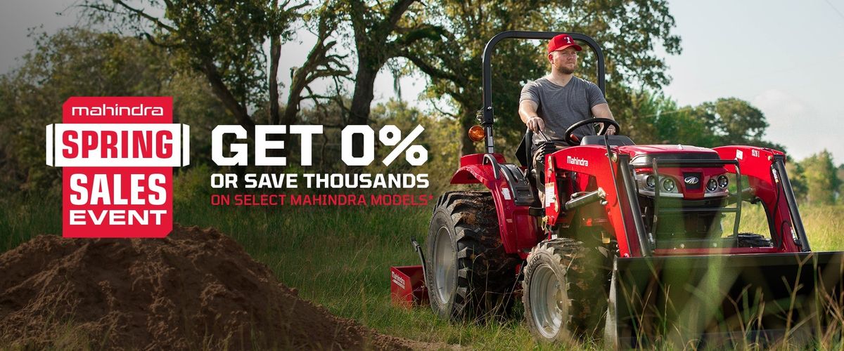 Mahindra Spring Sales Event: get 0% or save thousands